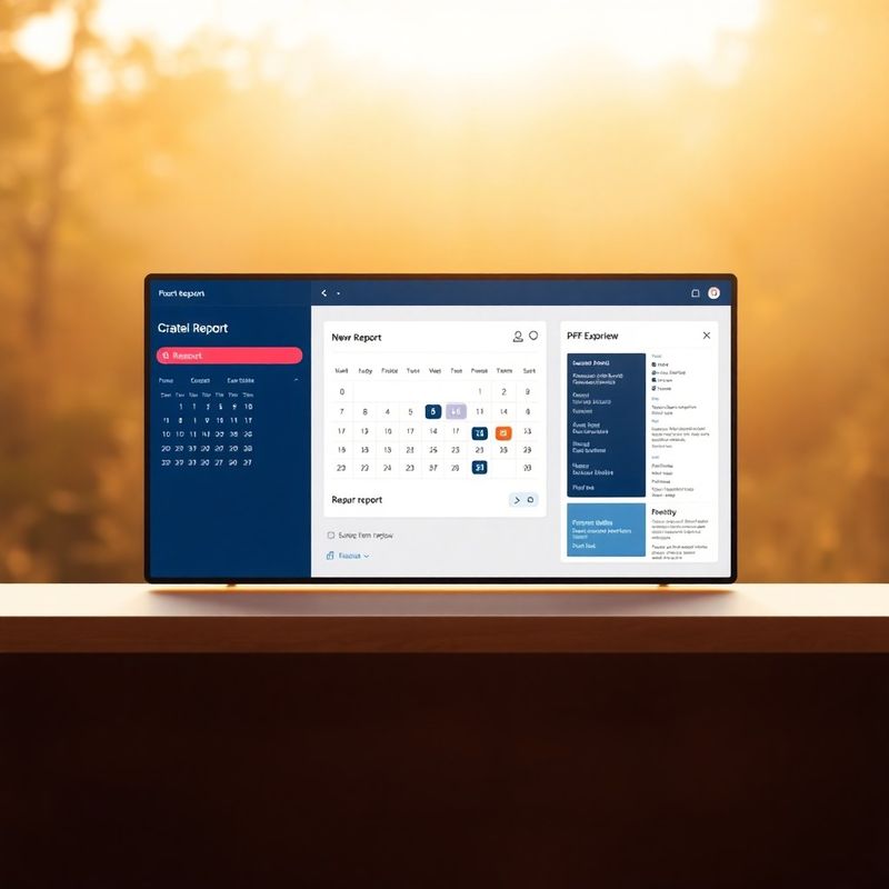 Interfață de generare automată a rapoartelor cu calendar și previzualizare PDF